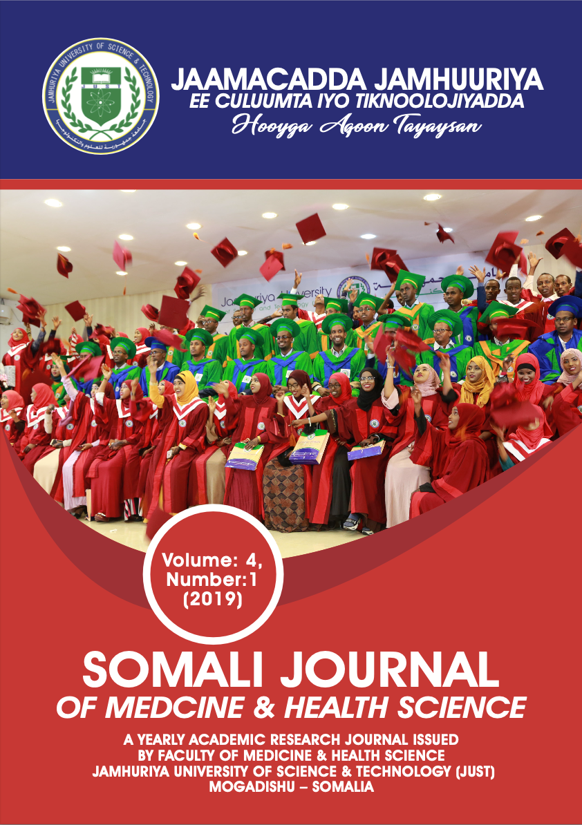 					View Vol. 4 No. 1 (2019): Somali Journal of Medicine & Health Sciences
				